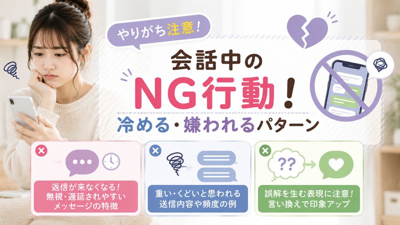 3.会話中のNG行動!テキストメッセージで冷める・嫌われるパターン