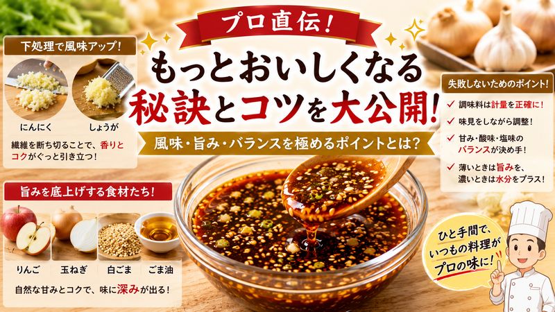 4.プロが教えるスピードだれをさらにおいしくするコツ
