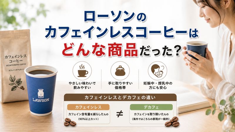 2.ローソンのカフェインレスコーヒーとはどんな商品だったか