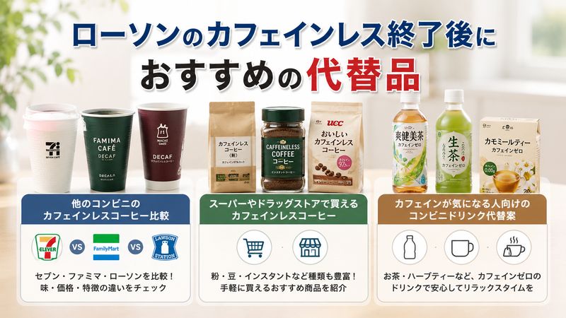 3.ローソンのカフェインレス終了後におすすめの代替品