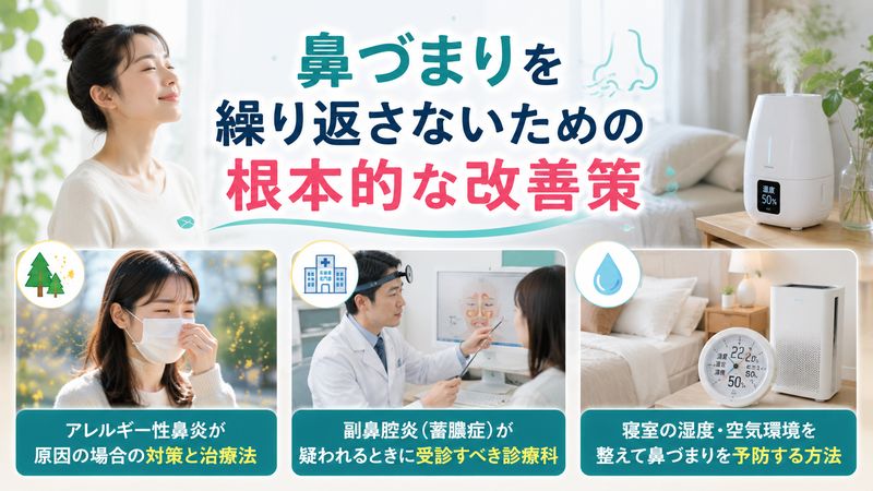 3. 鼻づまりを繰り返さないための根本的な改善策