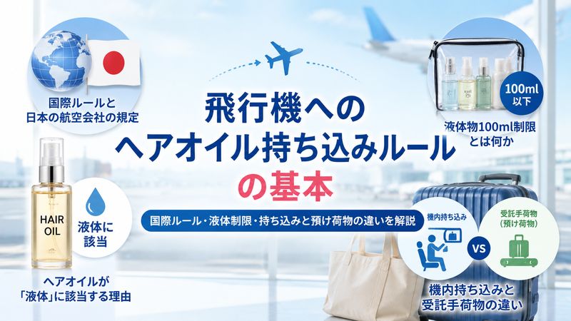 1. 飛行機へのヘアオイル持ち込みルールの基本