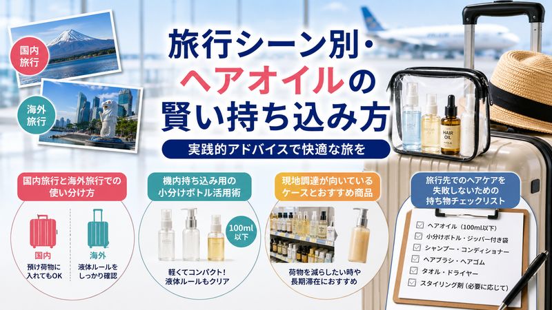 4. 旅行シーン別・ヘアオイルの賢い持ち込み方【実践的アドバイス】