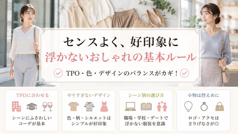 2.服装での悪目立ちを避けるための基本ルール