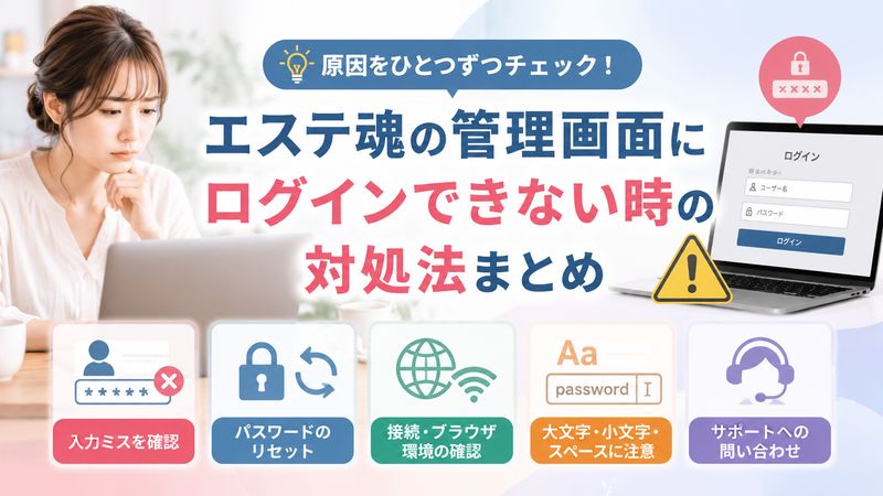 2.エステ魂の管理画面にログインできない時の対処法