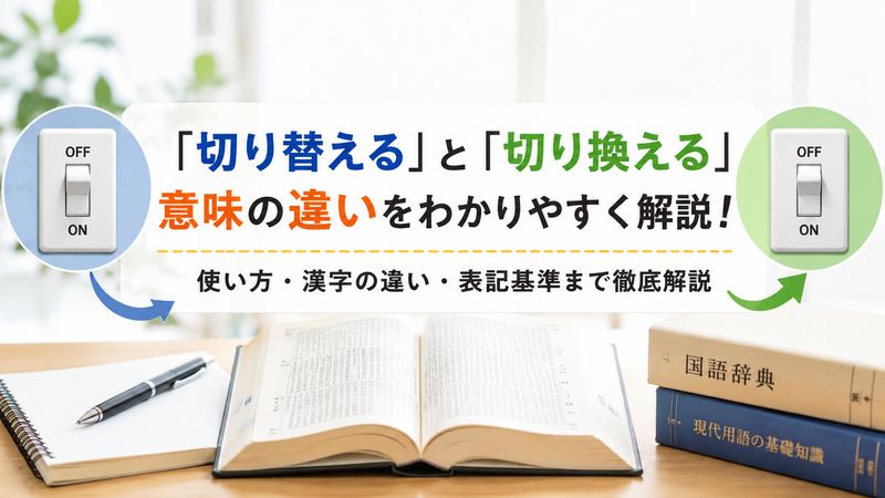 1.「切り替える」と「切り換える」の基本的な意味と違い