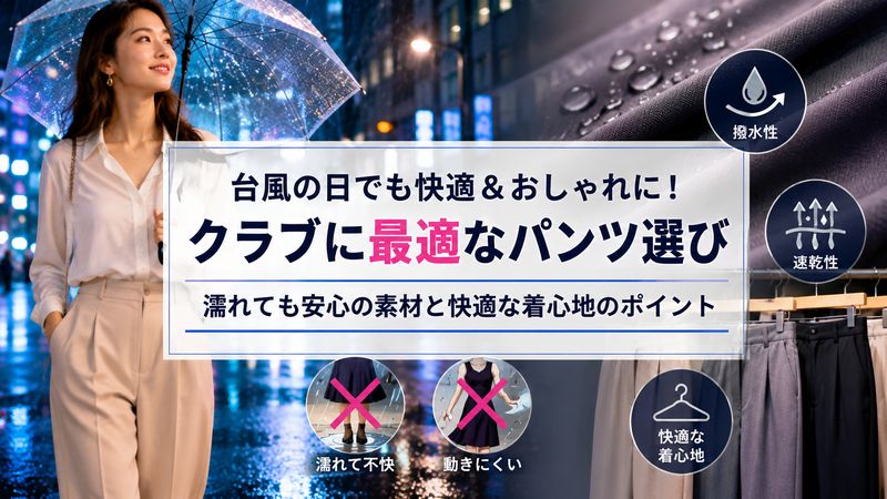1.台風の日にクラブへ行くなら知っておきたいパンツ選びの基本