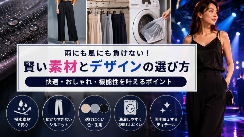 2.台風対策に強いパンツの素材・デザインの選び方