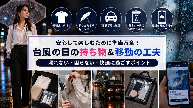 4.台風の日にクラブへ行く際の持ち物と移動の工夫