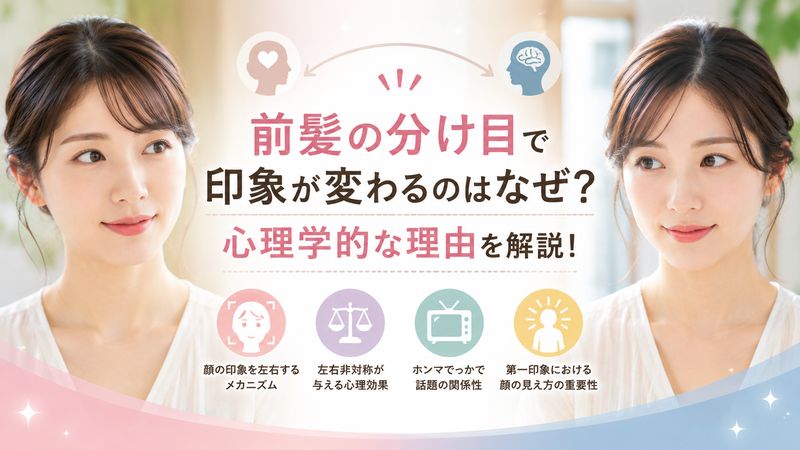 1.前髪の分け目で印象が変わるのはなぜ？心理学的な理由