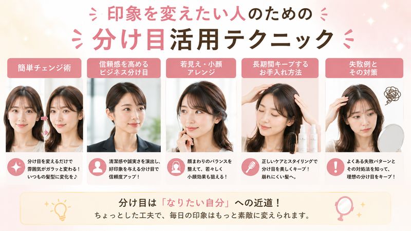 4.印象を変えたい人のための分け目活用テクニック