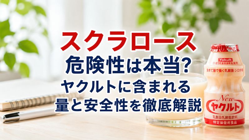 スクラロース危険性は本当?ヤクルトに含まれる量と安全性を徹底解説