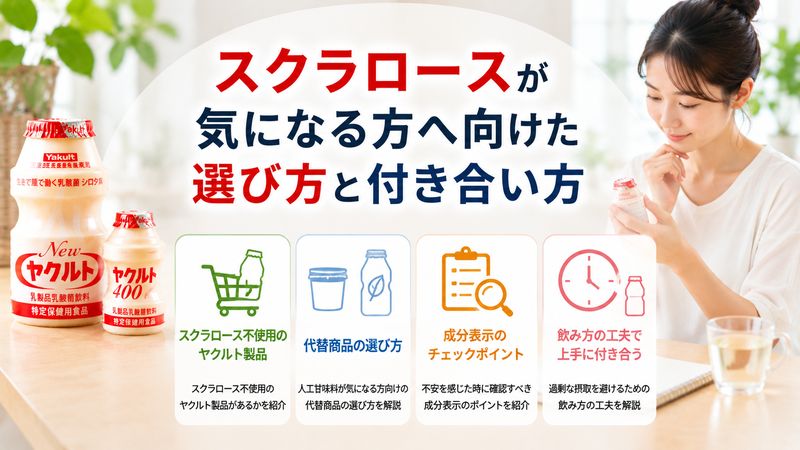 4.スクラロースが気になる方へ向けた選び方と付き合い方
