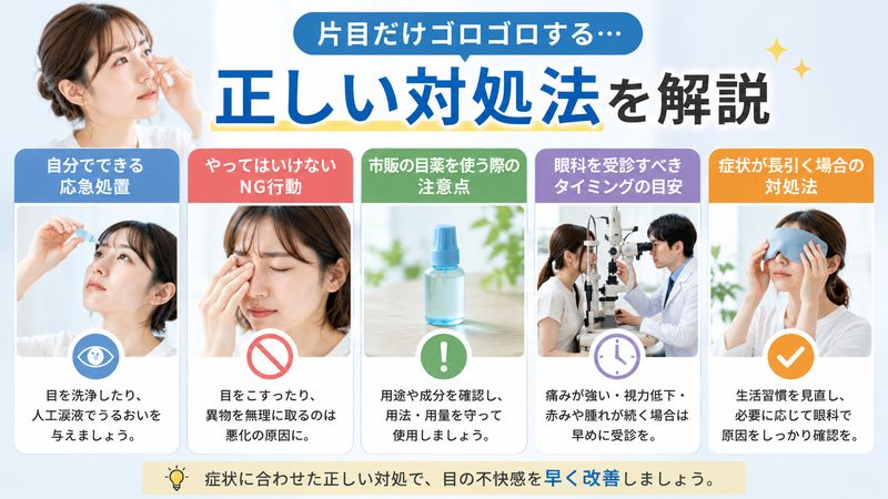 4.片目だけ目がゴロゴロする時の正しい対処法