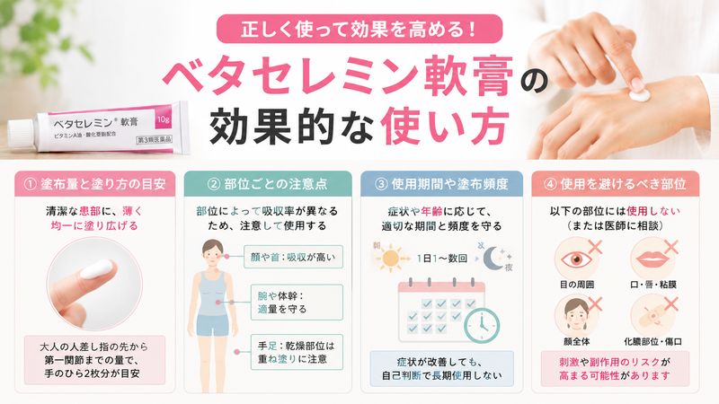 3.ベタセレミン軟膏の効果的な使い方