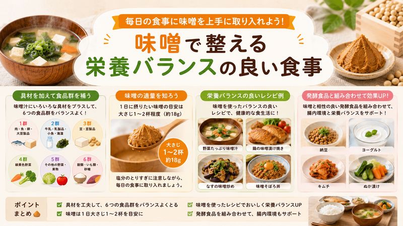 4.味噌を使った栄養バランスの良い食事の摂り方