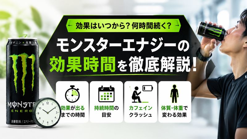 1.モンスターエナジーの効果はいつから始まり、何時間続くのか