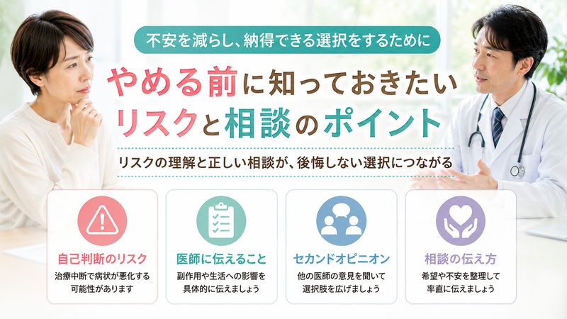 3.抗がん剤をやめることのリスクと医師への正しい相談方法