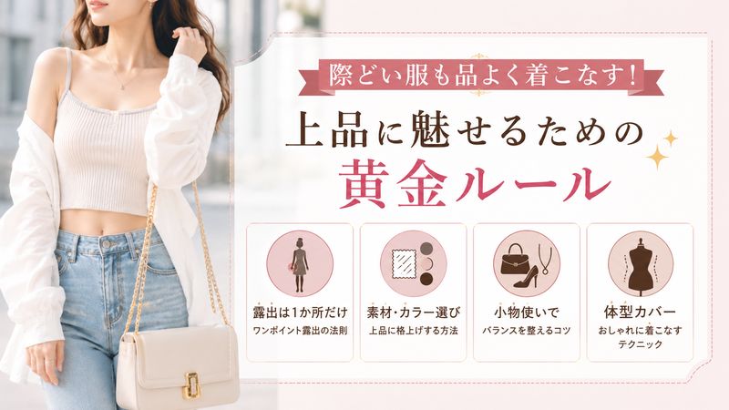 2.際どい服でも品よく見せる着こなしの黄金ルール