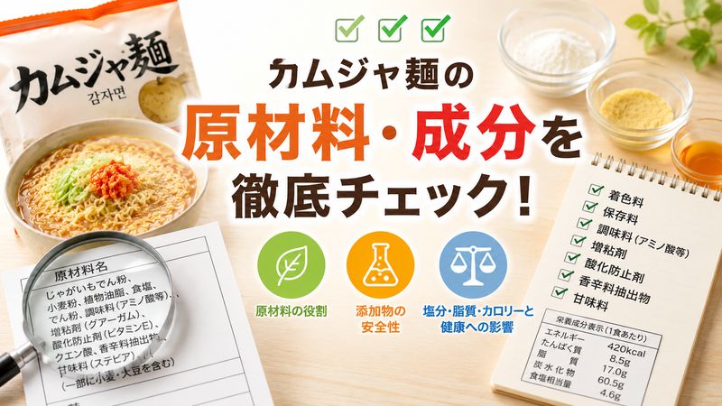 2. カムジャ麺の原材料・成分を徹底チェック