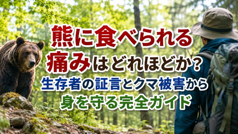 熊に食べられる痛みはどれほどか？生存者の証言とクマ被害から身を守る完全ガイド