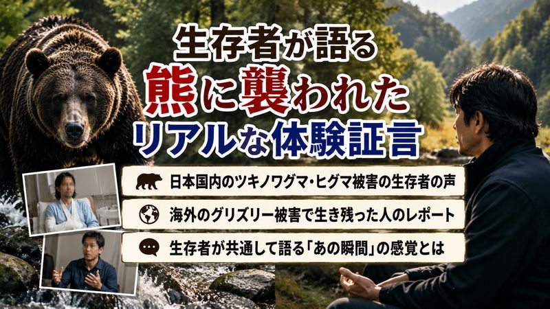 2. 生存者が語る「熊に食べられた」リアルな体験証言