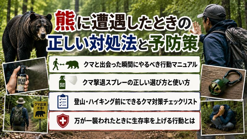 4. 熊に遭遇したときの正しい対処法と予防策