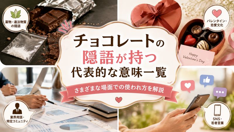 2. チョコレートの隠語が持つ代表的な意味一覧