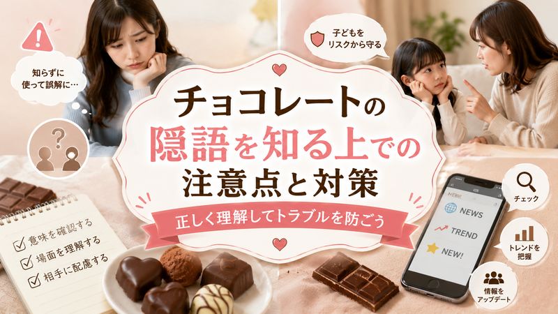 4. チョコレートの隠語を知る上での注意点と対策