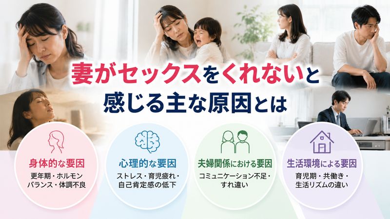 1.「妻がセックスをくれない」と感じる主な原因とは