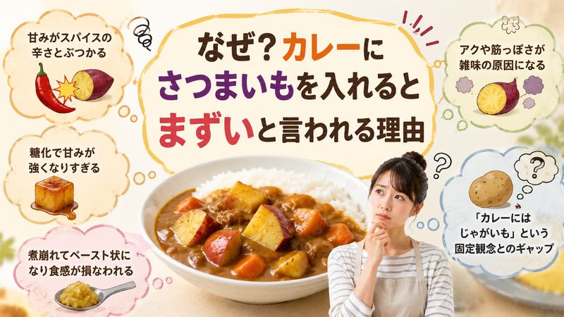 1.カレーにさつまいもを入れると「まずい」と言われる理由