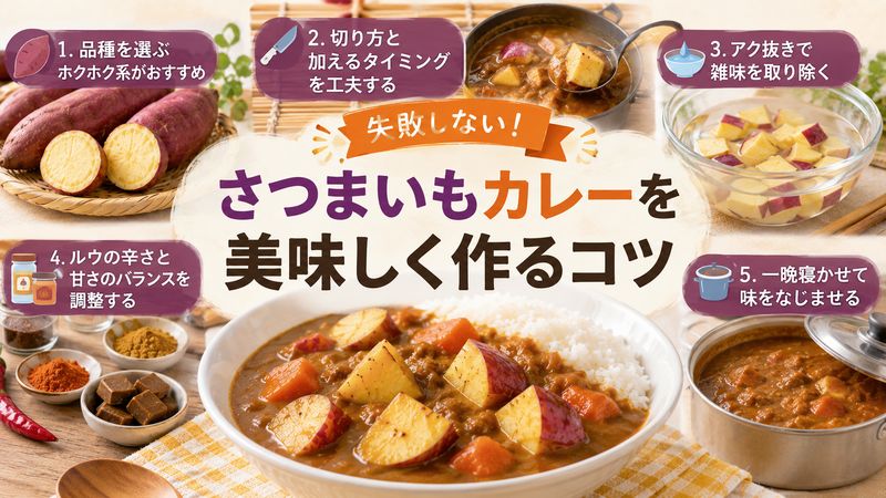 3.さつまいもカレーを美味しく作るコツ