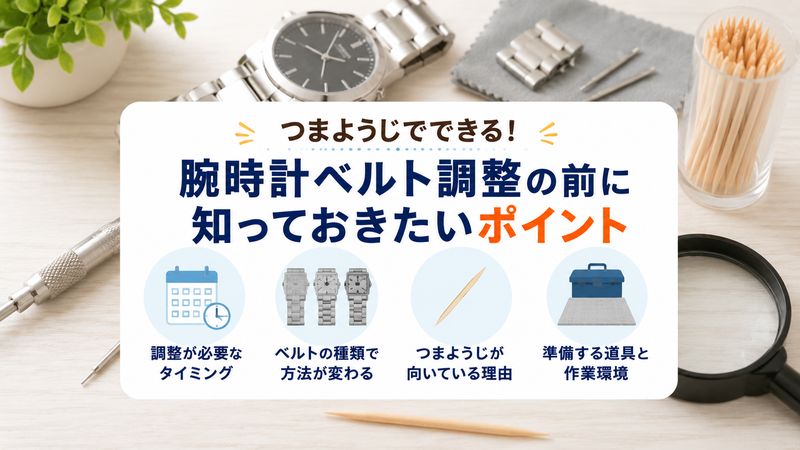 1.腕時計ベルトをつまようじで調整する前に知っておきたい基礎知識