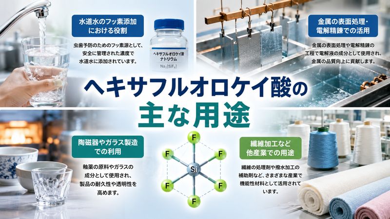 3.ヘキサフルオロケイ酸の主な用途