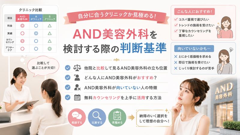 4.AND美容外科を検討する際の判断基準