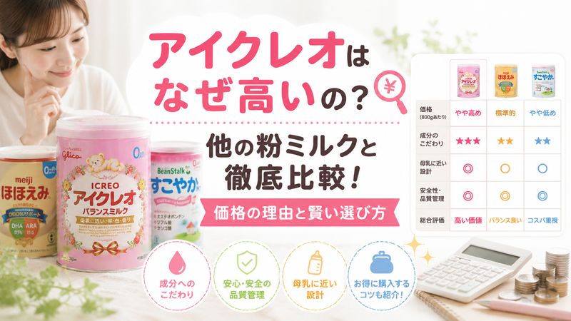 3.アイクレオが高い理由と他の粉ミルクとの比較