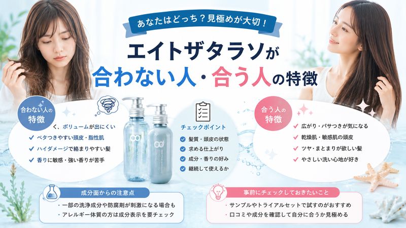 3.エイトザタラソが合わない人・合う人の特徴