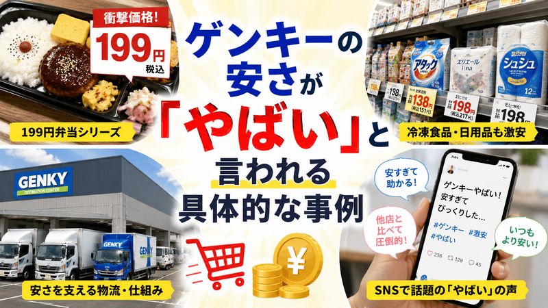 2.ゲンキーの安さが「やばい」と言われる具体的な事例