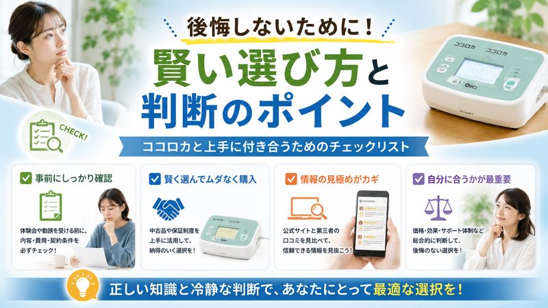 4.ココロカと上手に付き合うための判断ポイント