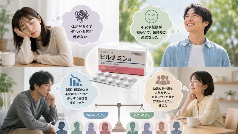 3.実際の体験談から見るヒルナミンのリアルな声