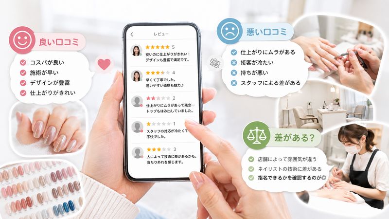 2.実際の口コミから見るファストネイルの評判