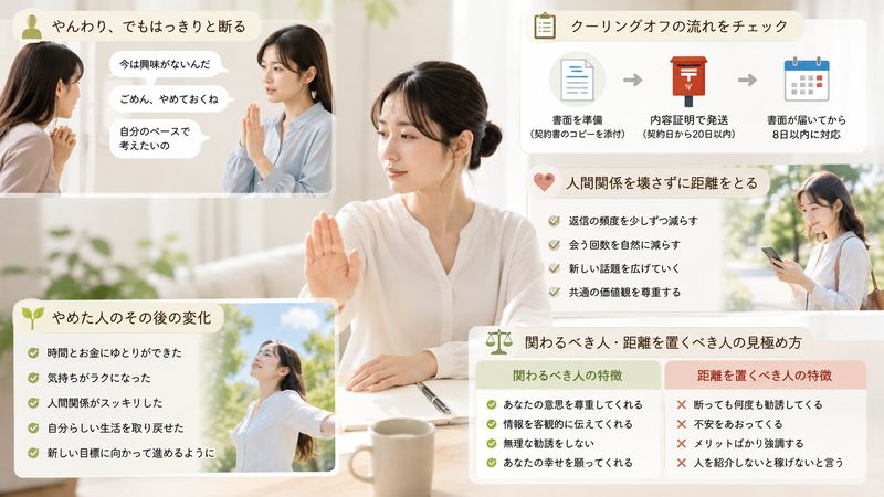 4.勧誘された時・やめたい時の具体的な対処法