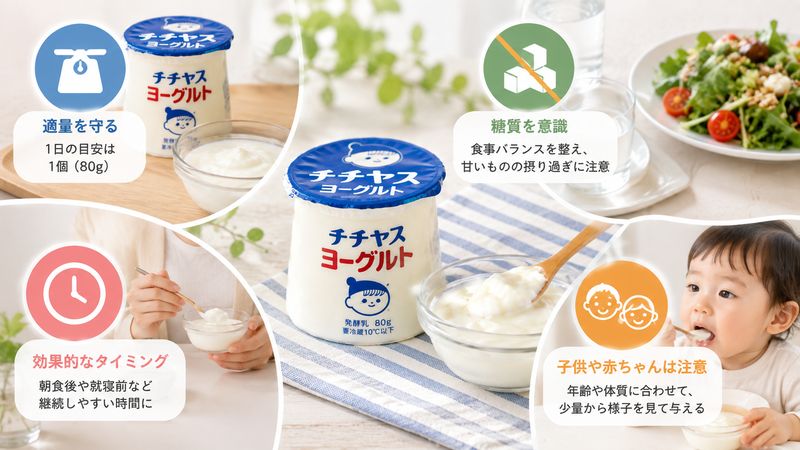 2.チチヤスヨーグルトを体に悪くならないように食べるポイント