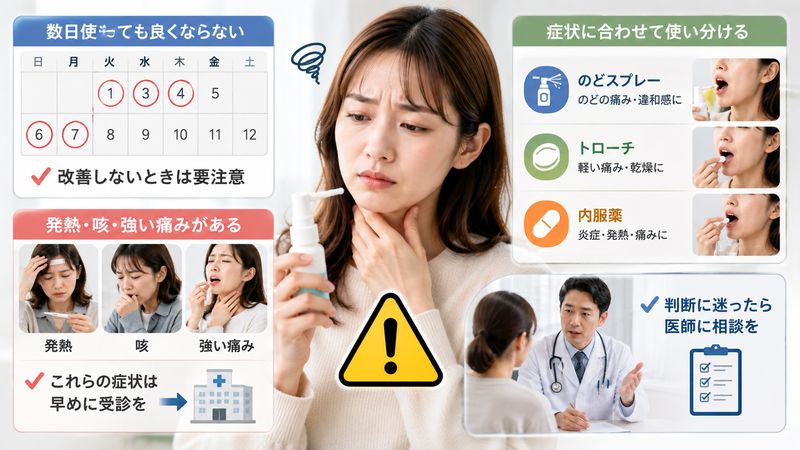 3.こんな症状は要注意!スプレーに頼りすぎない判断基準