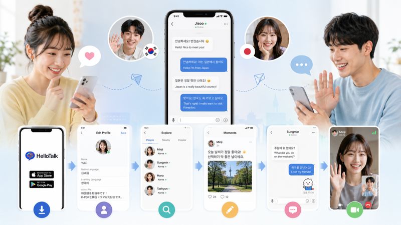 2.ハロートークで韓国人の友達を作る具体的な使い方