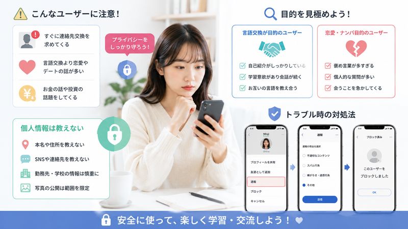 4.ハロートーク利用時の注意点と安全な使い方