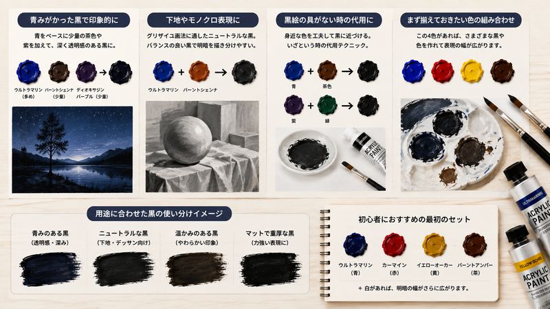 4.用途別に見る黒色の使い分けと活用アイデア